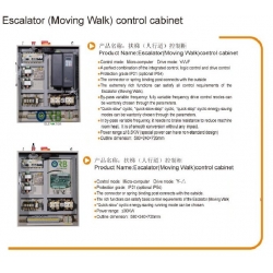 Escalator (moving walk) control cabinet